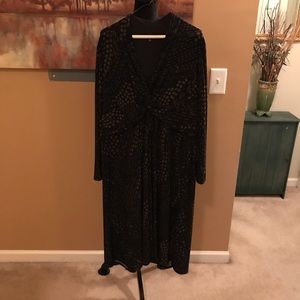 Women’s black and olive green business dress